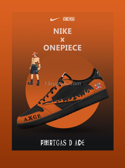 Portgas D Ace V.2 Custom TS Low Sneakers