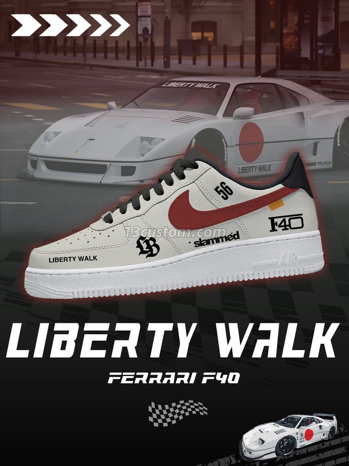 AF1 F40 LB Widebody客製化運動鞋-V1款