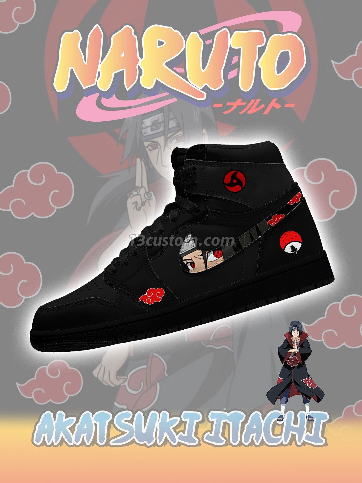 AJ1 H 曉組織 宇智波鼬客製化 高幫-頂級 運動鞋-V2款 主圖
