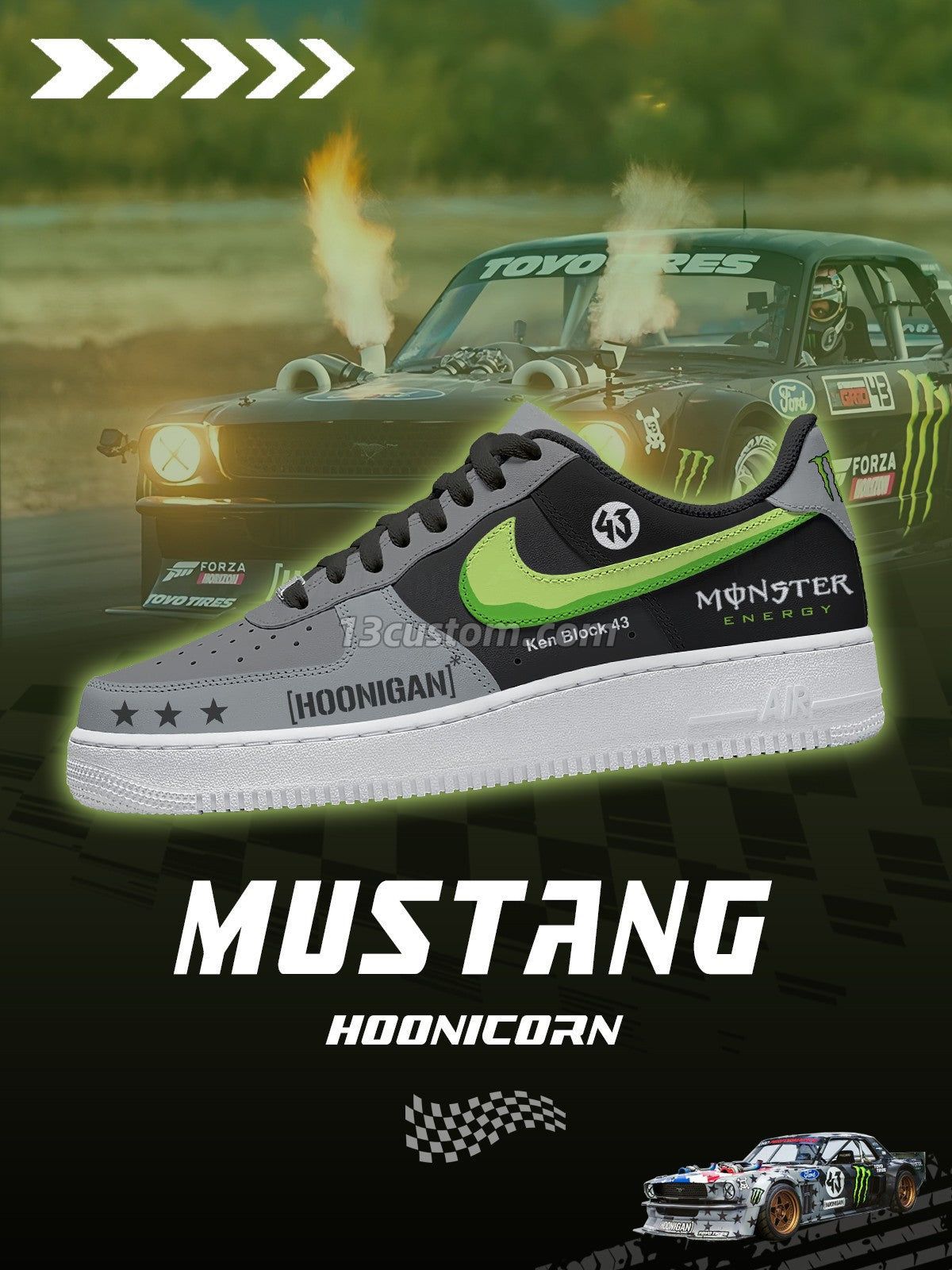 AF1 Ken Block Hoonicorn客製化運動鞋-V1款