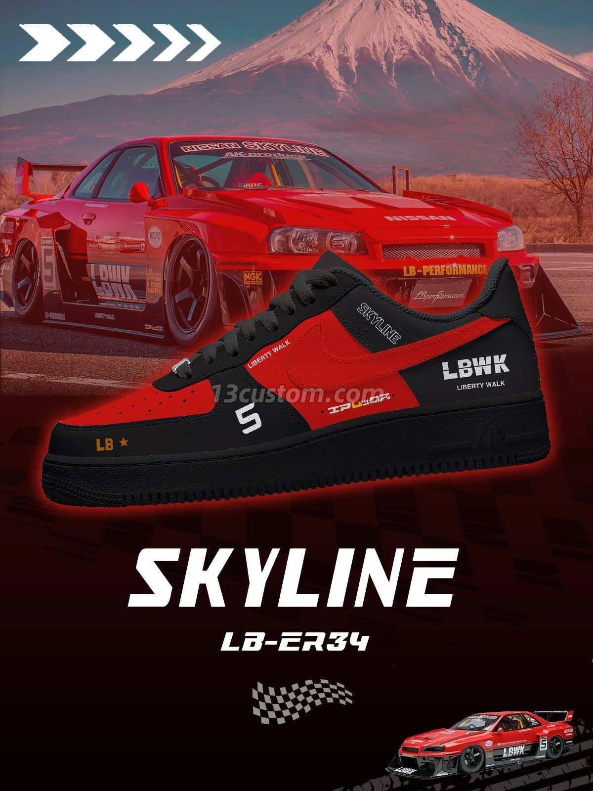 AF1 LB ER34 超級 Silhouette Skyline客製化運動鞋-V1款 主圖