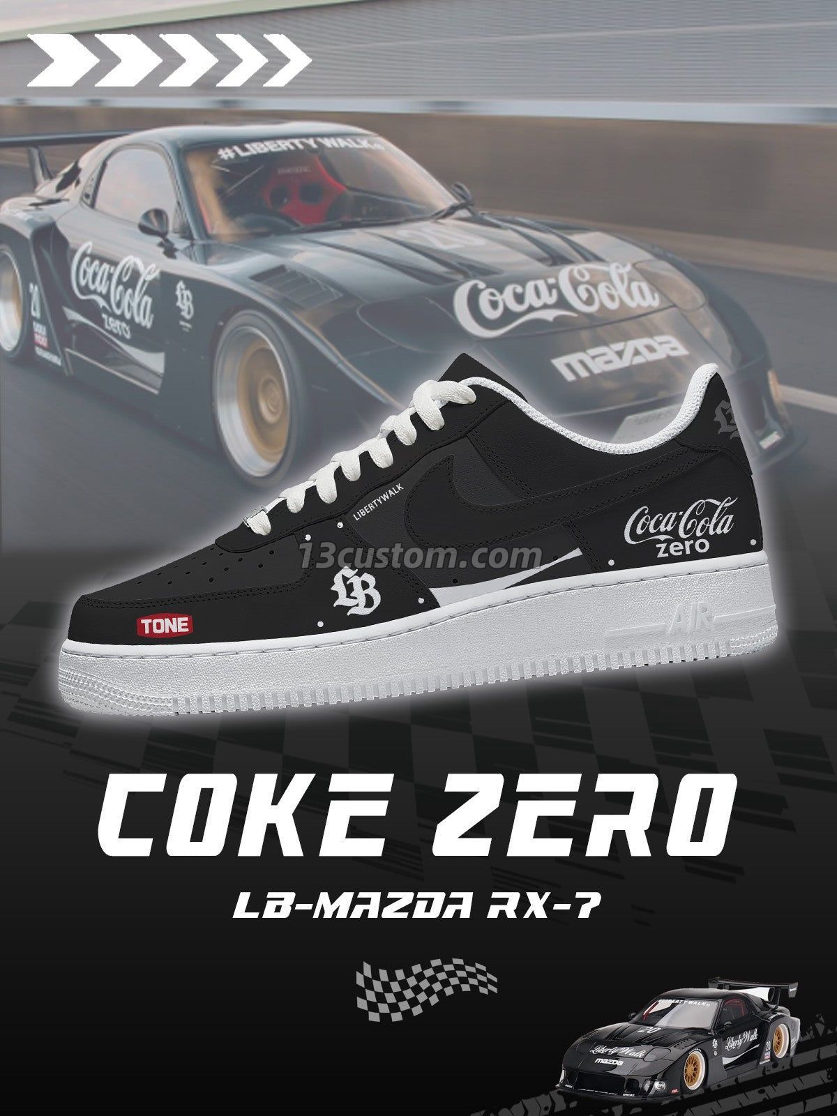 AF1 LB RX-7 Coke Zero客製化運動鞋-V1款
