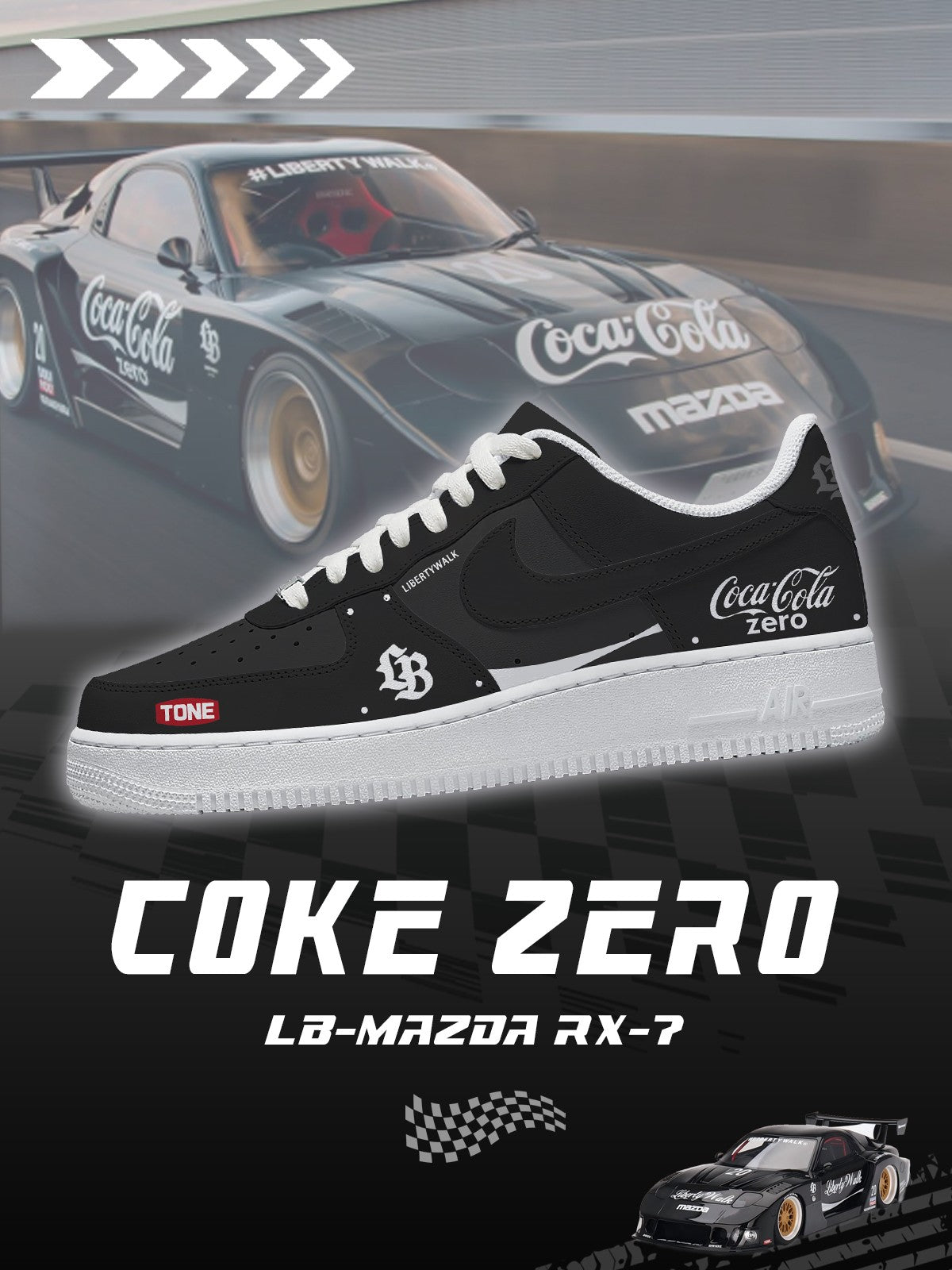 LB RX-7 Coke Zero V.1 Custom Sneakers - 13custom