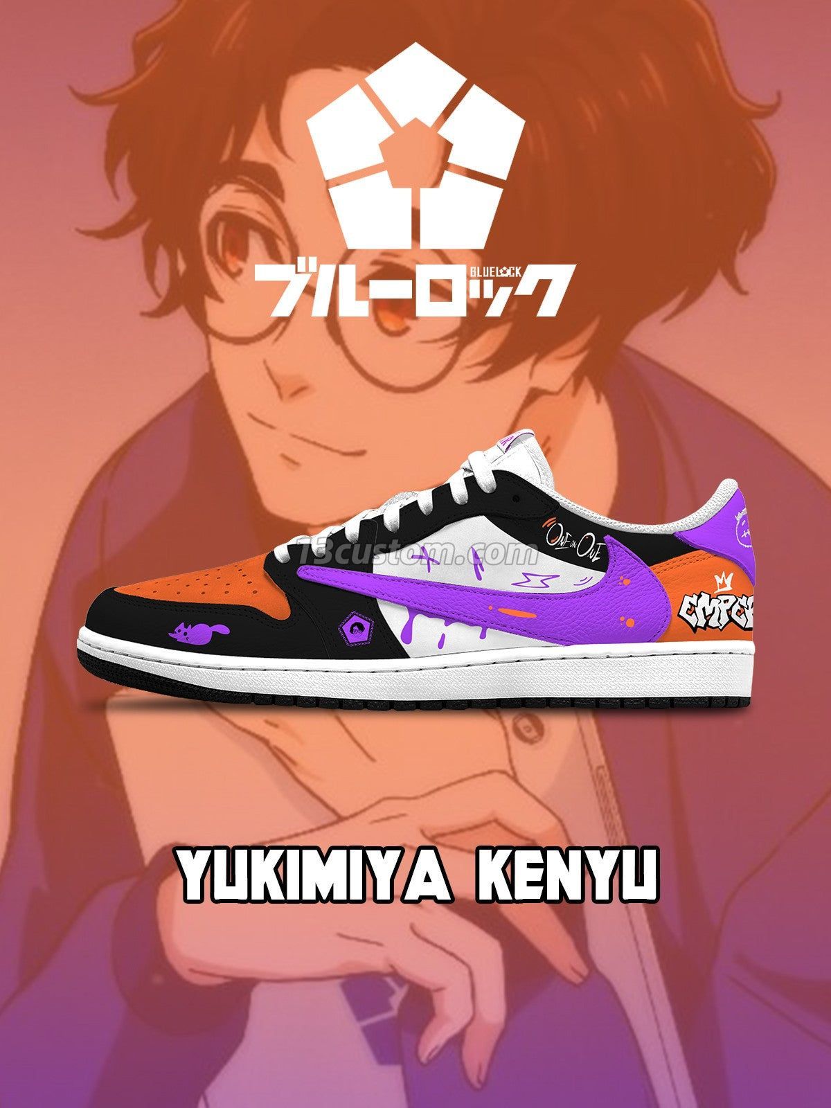 倒鉤TS Yukimiya Kenyu客製化 倒鉤低幫 運動鞋-V1款