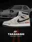 AJ1 H Keisuke Takahashi RX-7 FC3S客製化 高幫-頂級 運動鞋-V1款