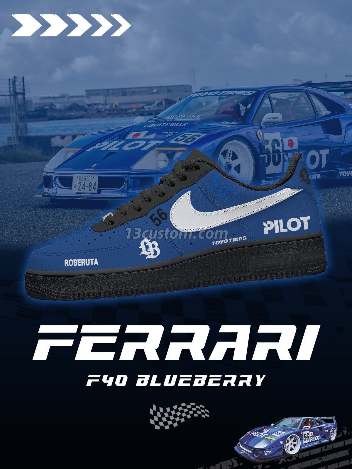 AF1 LB WORKS F40 Blueberry客製化運動鞋-V1款