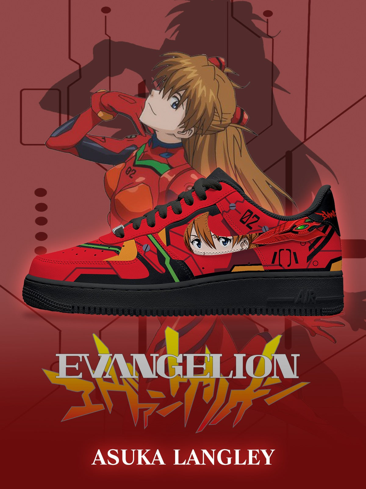 Asuka Langley V.1 Custom Sneakers - 13custom