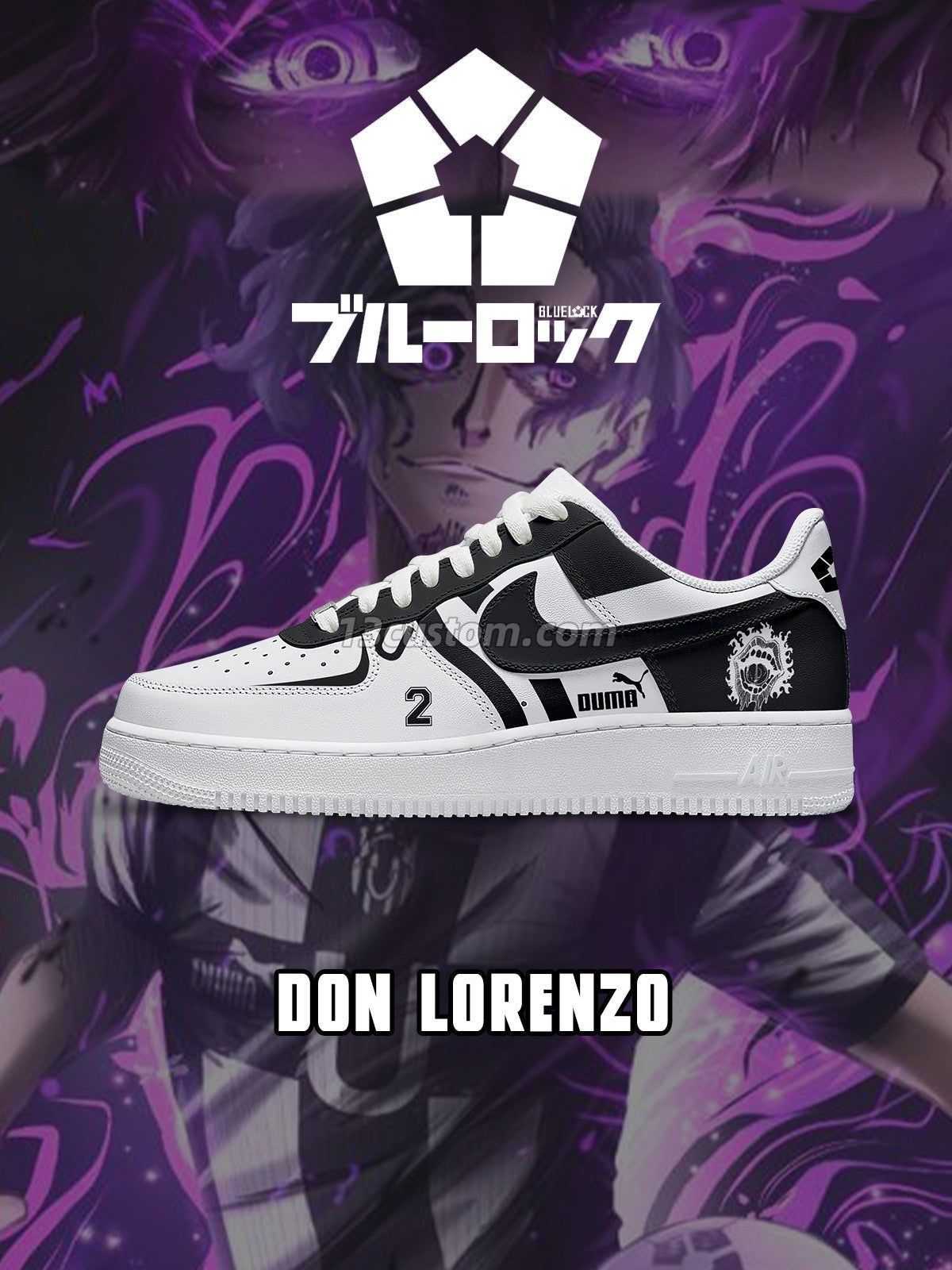 AF1 藍色監獄-唐·洛倫佐 V2 客製化運動鞋 Imagem principal do produto