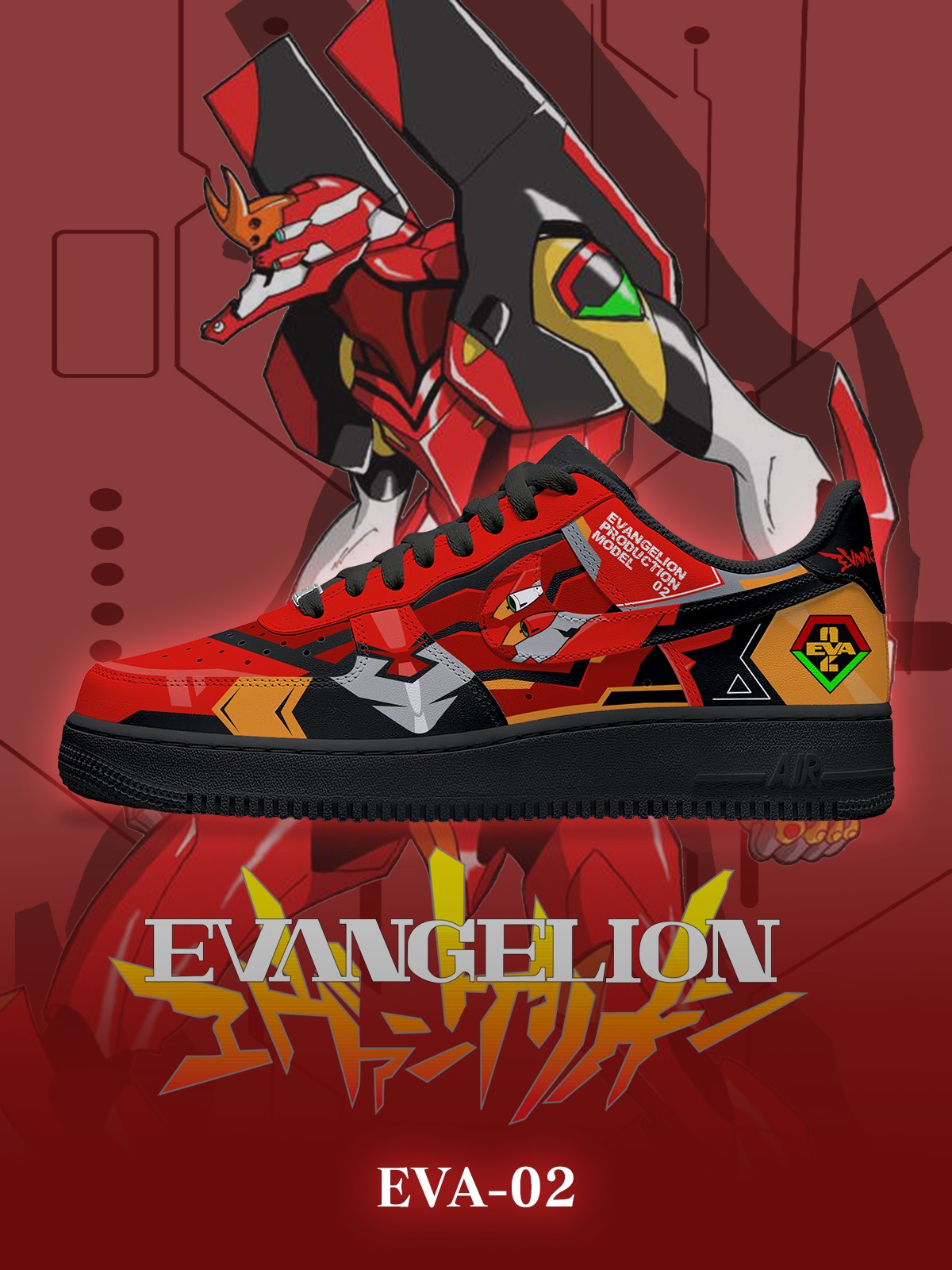 Eva-02 V.1 Custom Sneakers - 13custom