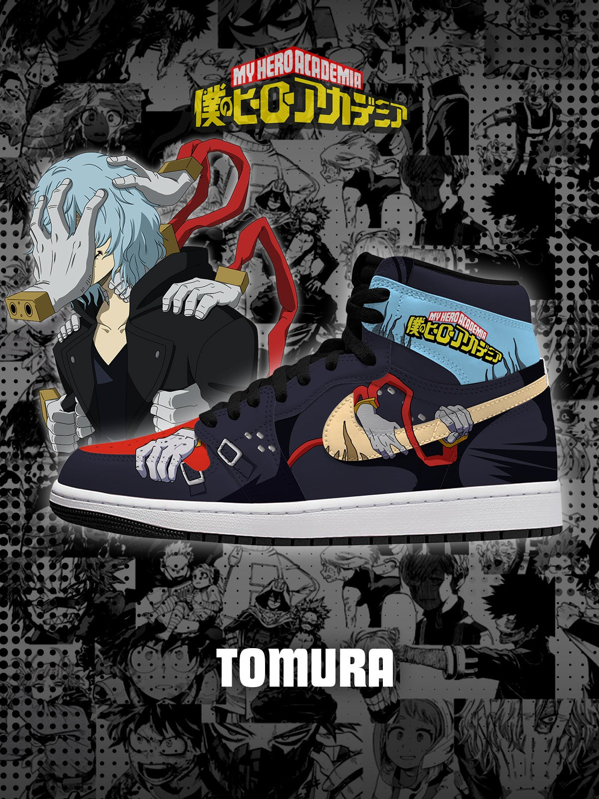 Tomura Shigaraki V.1 Custom High-Top Sneakers