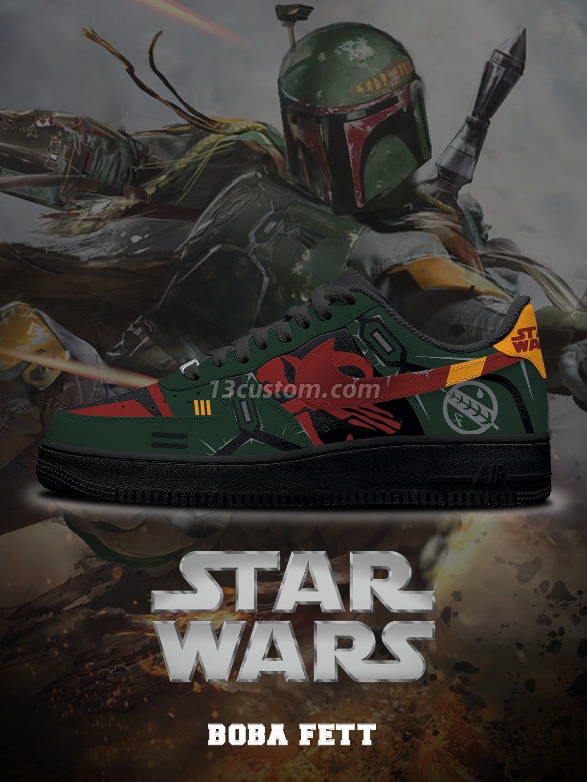 Boba Fett V.1 Maßgeschneiderte Sneakers Hauptbild