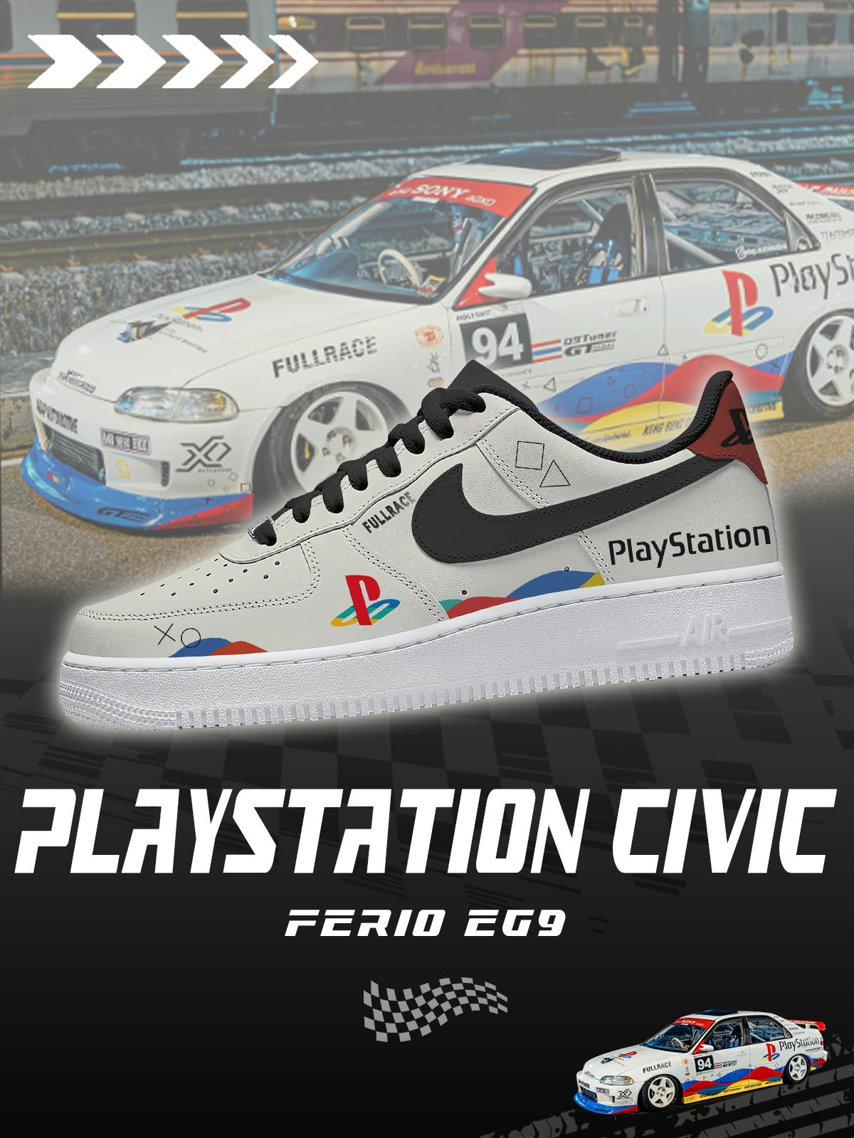 Civic Ferio EG9 V.1 Custom Sneakers - 13custom
