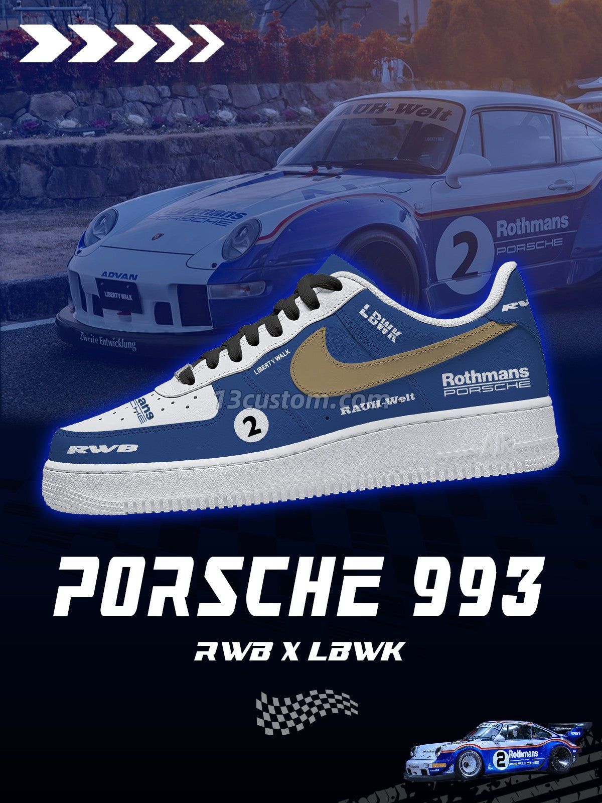 AF1 993 RWB 聯名LBWK客製化運動鞋-V1款 Main image