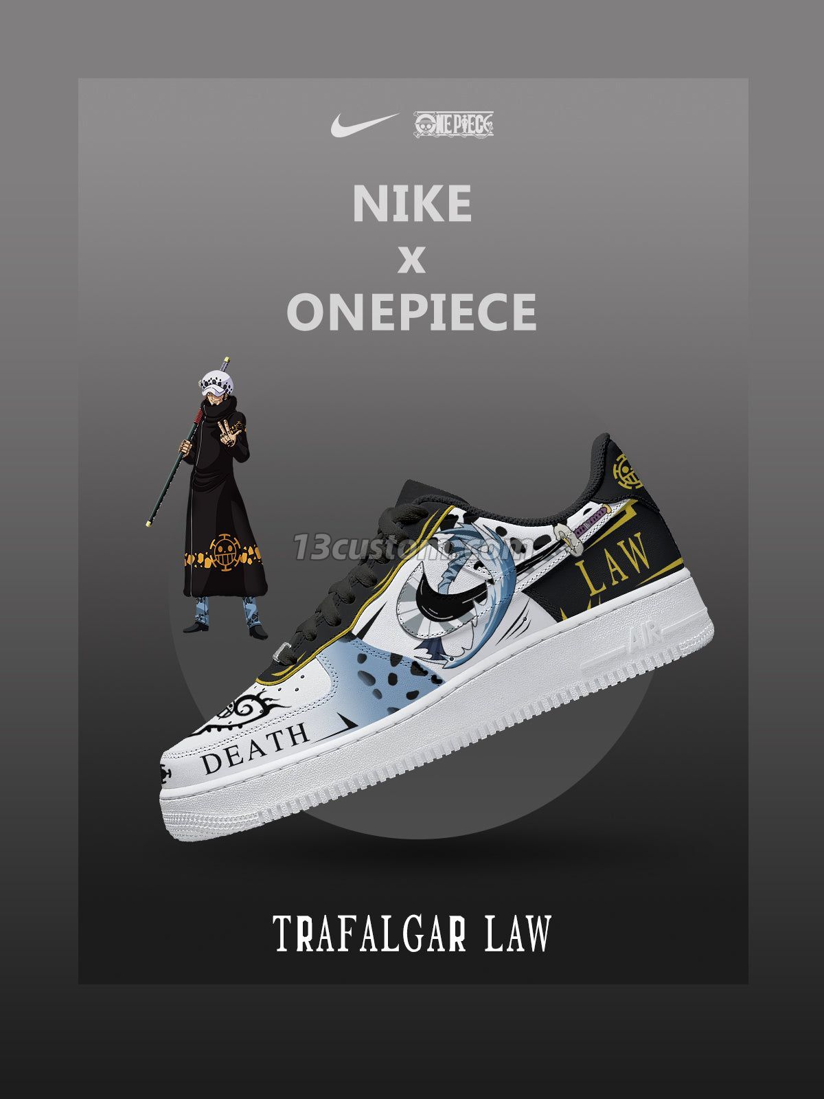AF1 Trafalgar D. Water 羅客製化運動鞋-V4款