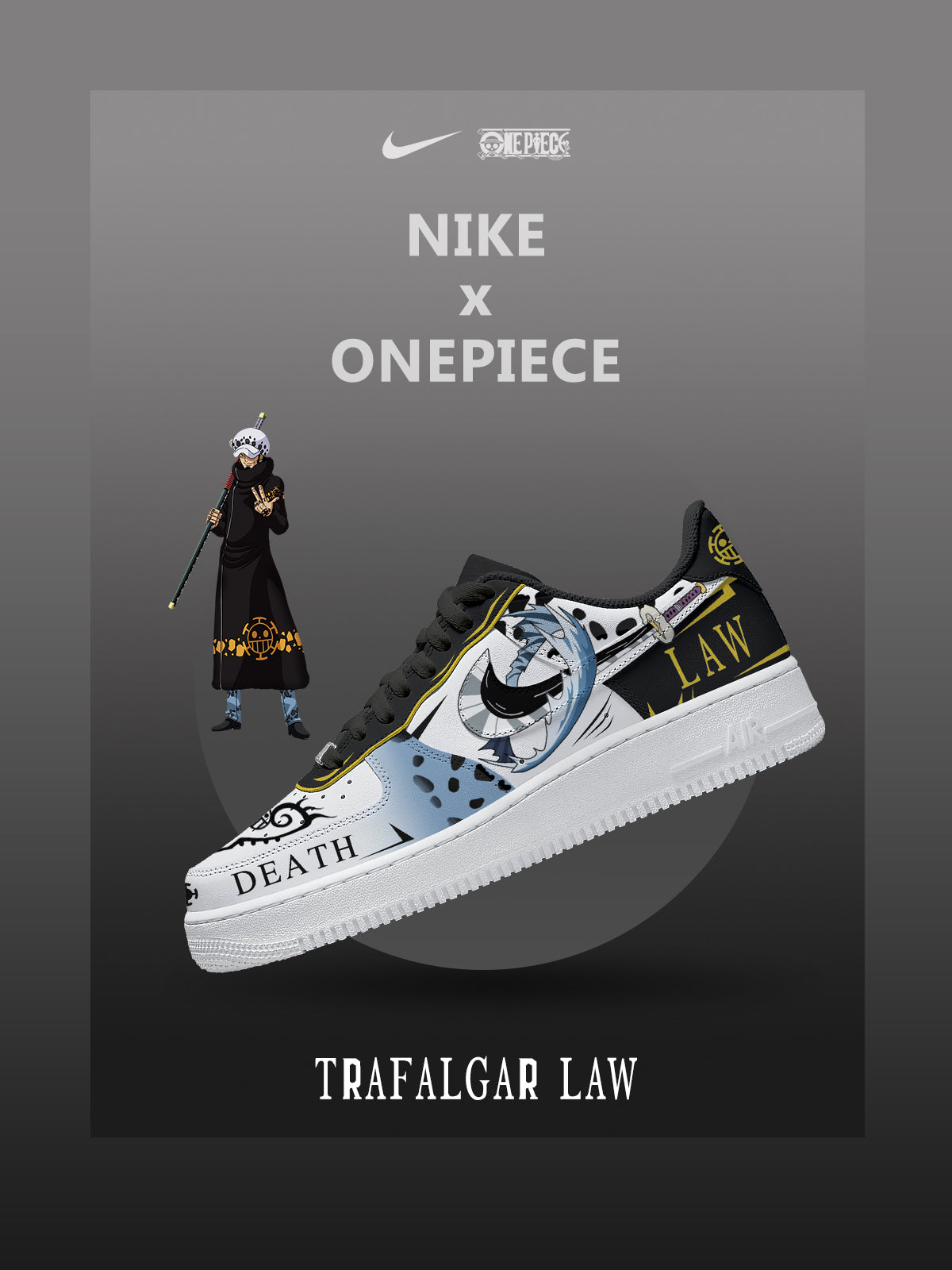 Trafalgar D. Water Law V.4 Custom Sneakers - 13custom