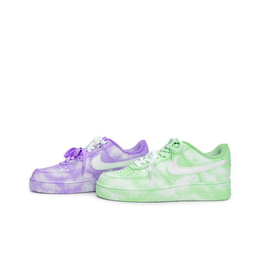 0143-구름 이야기 원앙 신발 배색 녹색 보라색