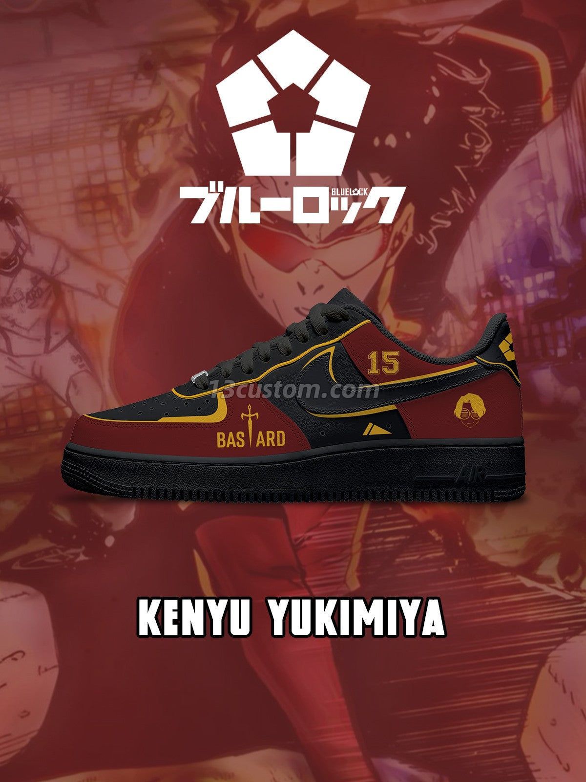 AF1 藍色監獄-雪宮劍優 V2 客製化運動鞋 主圖