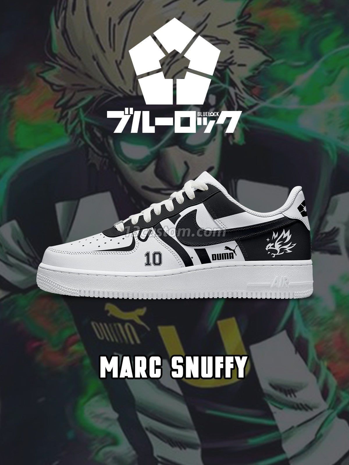 AF1 Blue Lock – Marc Snuffy V2 maßgefertigte Sneaker Hauptbild