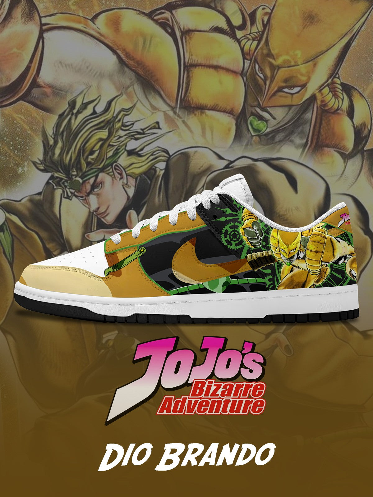 Dio Brando V.2 Custom Court-Low Sneakers - 13custom