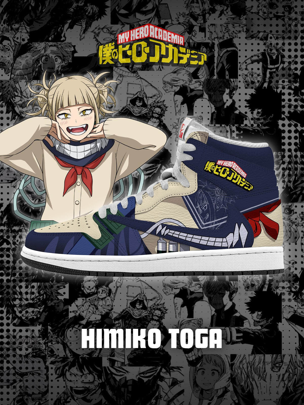 Himiko Toga V.1 Custom TS High Sneakers - 13custom