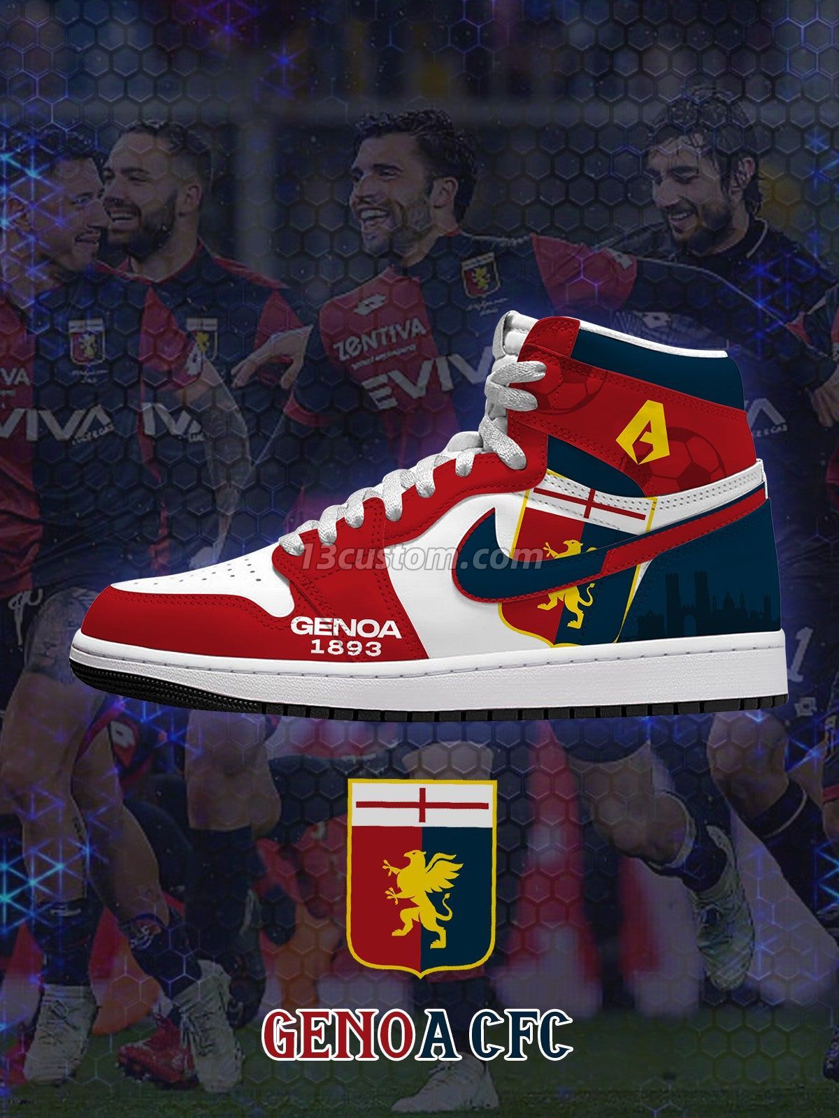 AJ1 H 熱那亞客製化 高幫-頂級 運動鞋-V1款 主圖