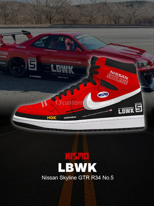 Skyline GTR R34 No.5 V.1 Custom High-Top Sneakers