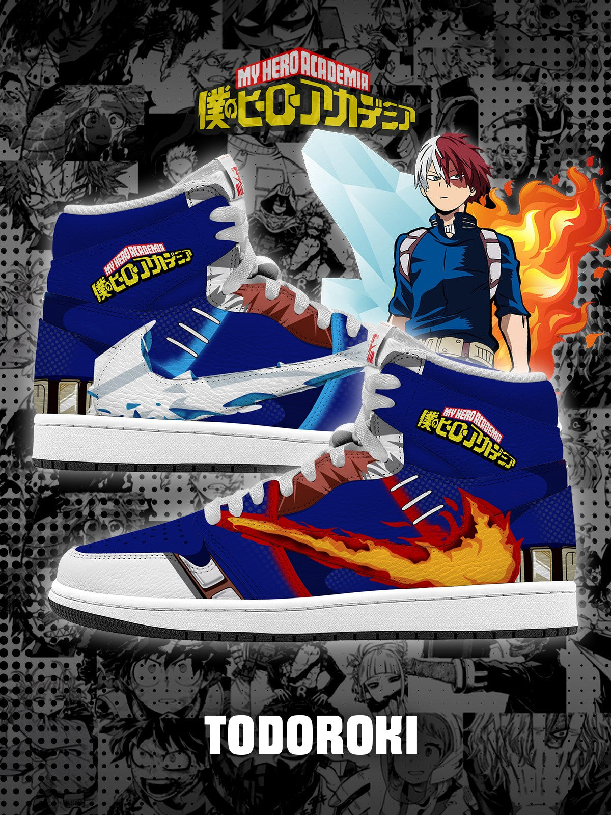 Shoto Todoroki V.2 Custom TS High Sneakers - 13custom