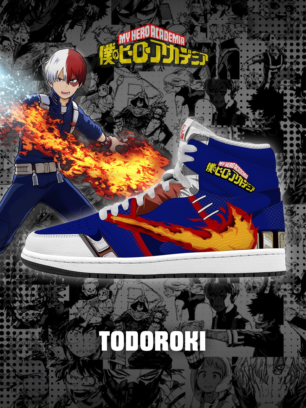 Shoto Todoroki V.2 Custom TS High Sneakers - 13custom
