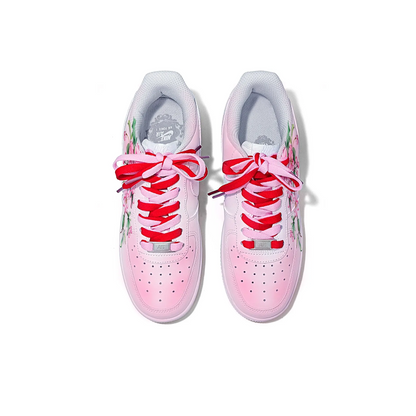 0118- Serie de flores en degradado rosa y blanco