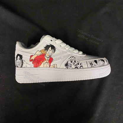 0609- Chopper y Luffy pintura + manga en blanco y negro