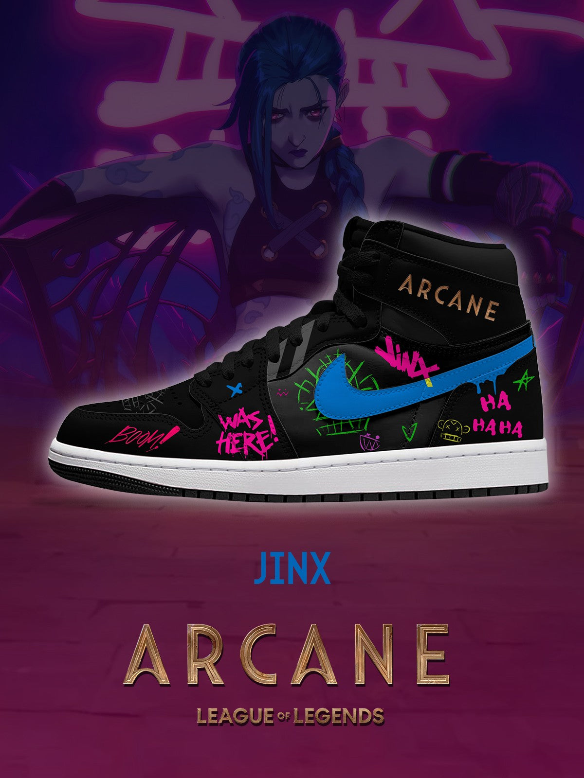 Jinx V.2 Custom High-Top Sneakers