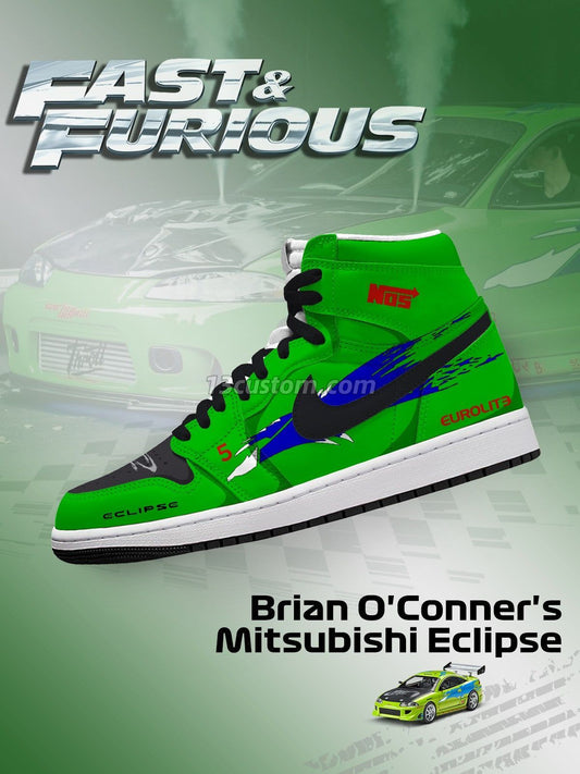 Brian O'Conner's Eclipse V.1 Custom High-Top Sneakers