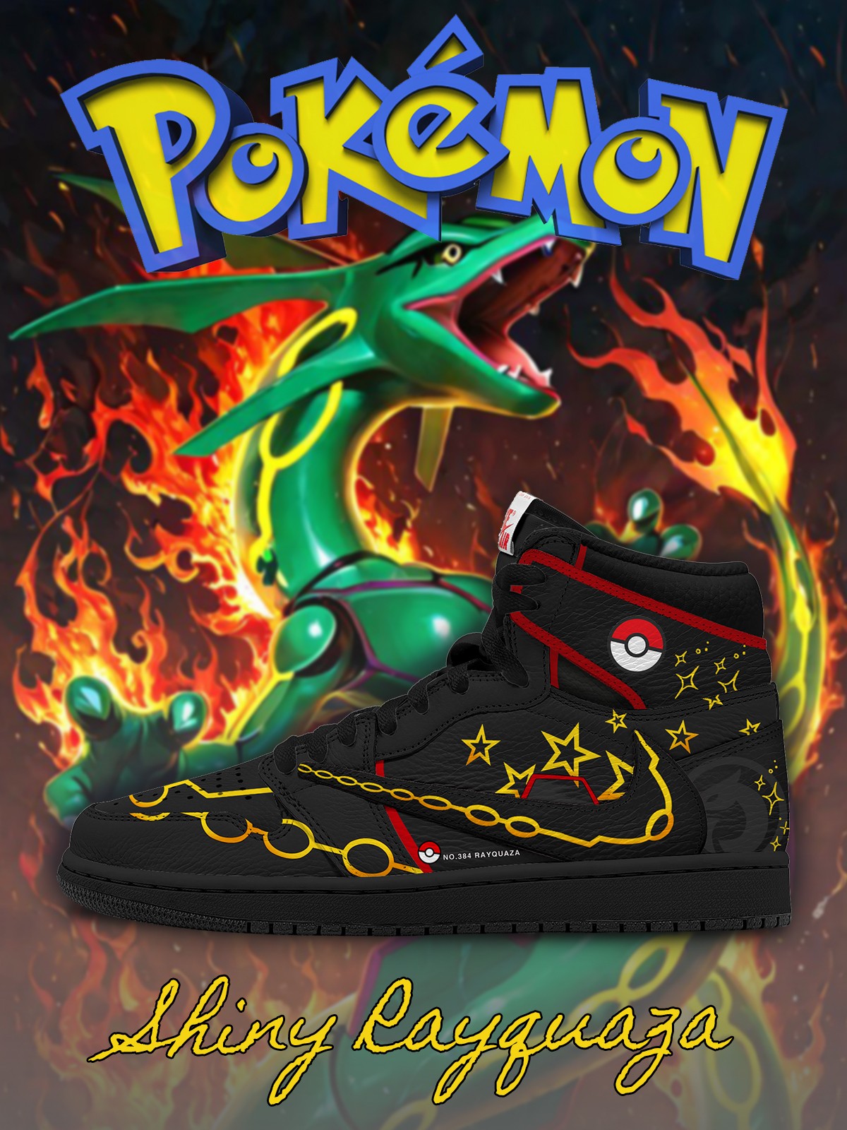 Shiny Rayquaza V.1 Custom TS High Sneakers