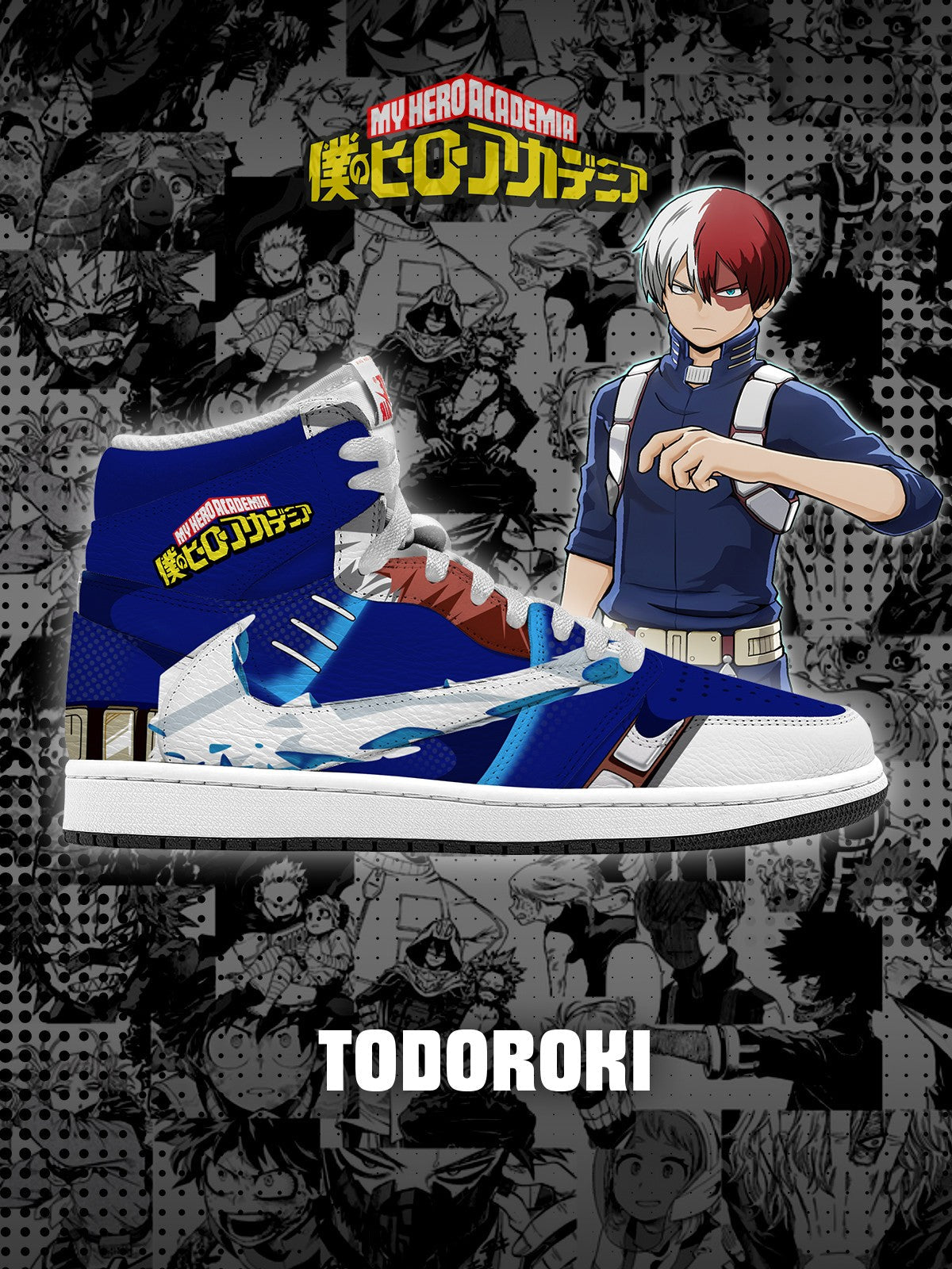 Shoto Todoroki V.2 Custom TS High Sneakers - 13custom