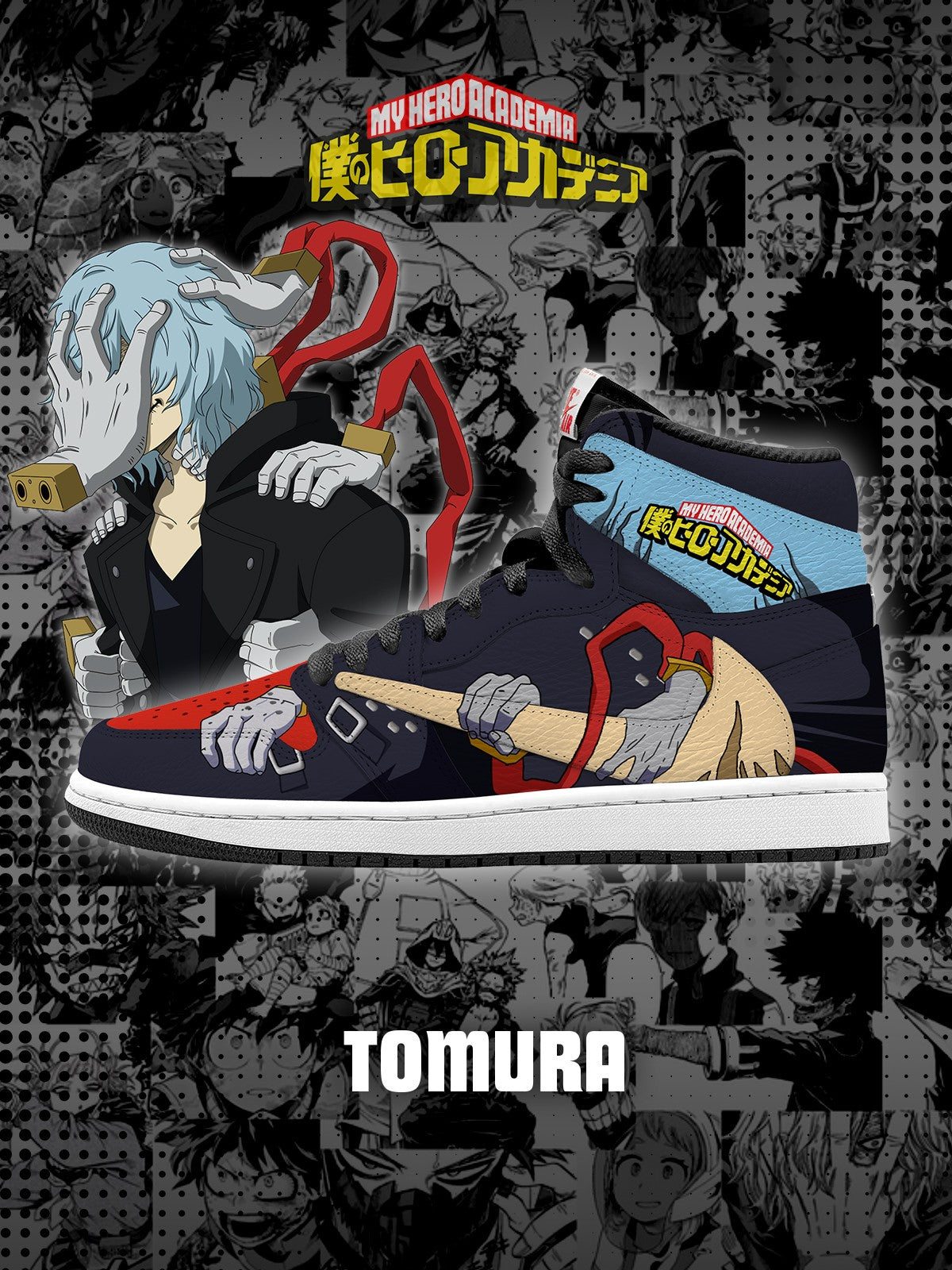 Tomura Shigaraki V.1 Custom TS High Sneakers - 13custom