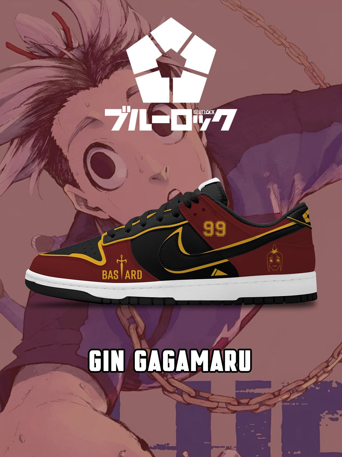 Gin Gagamaru V.2 Custom Court-Low Sneakers
