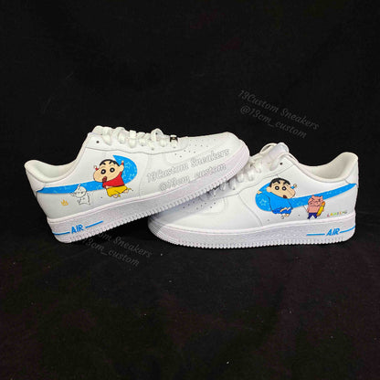 0518-Blaue minimalistische Crayon Shin-chan