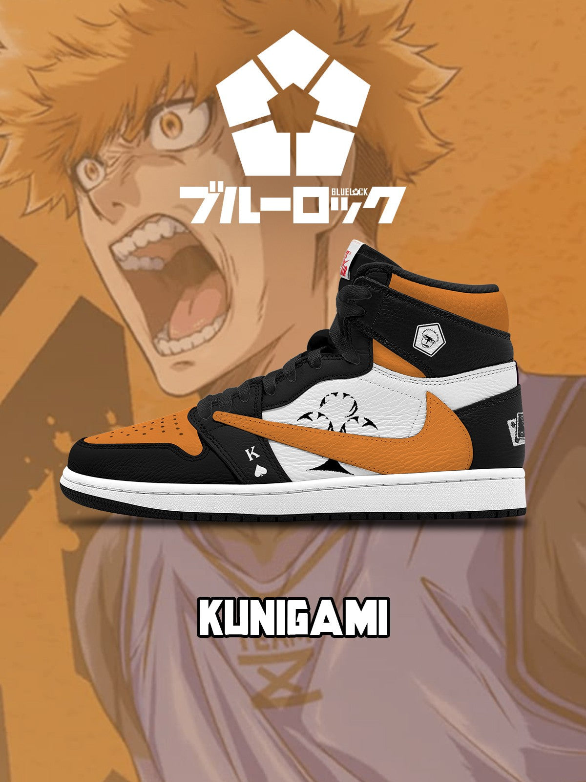 Rensuke Kunigami V.1 Custom TS High Sneakers - 13custom
