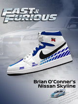 Brian O'Conner's Skyline V.1 Custom High-Top Sneakers
