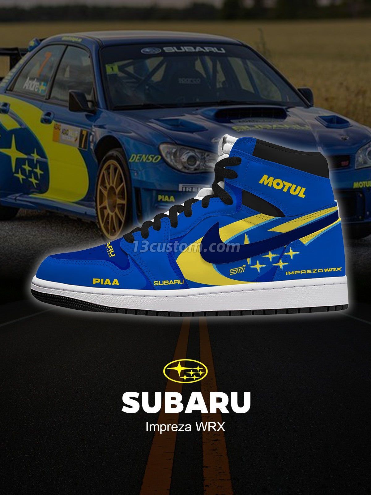 AJ1 H Impreza WRX客製化 高幫-頂級 運動鞋-V1款
