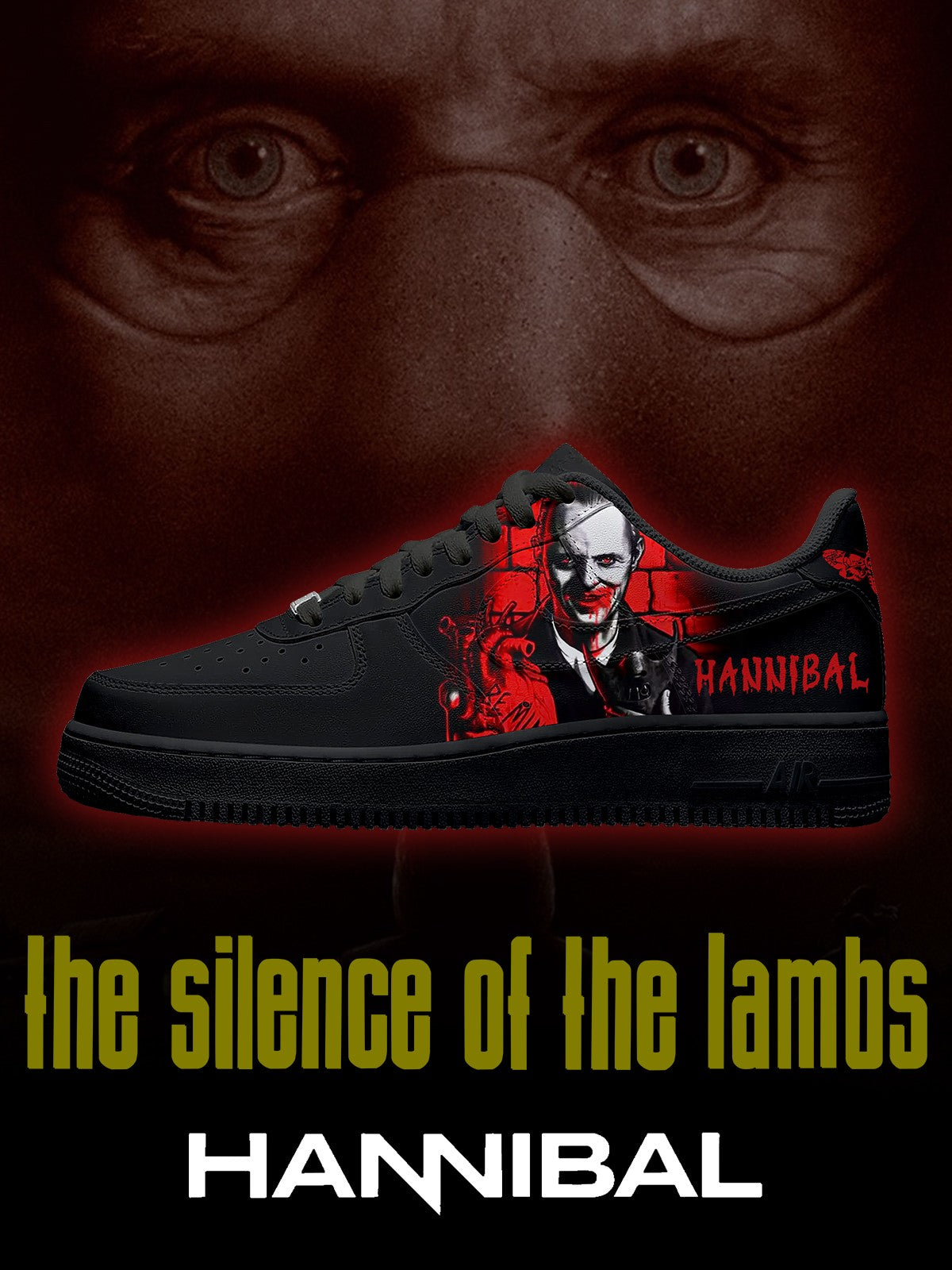 Hannibal Lecter V.3 Custom Sneakers - 13custom