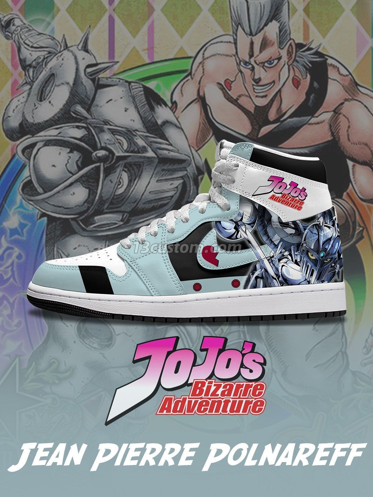 AJ1 H Jean Pierre Polnareff客製化 高幫-頂級 運動鞋-V2款 主圖
