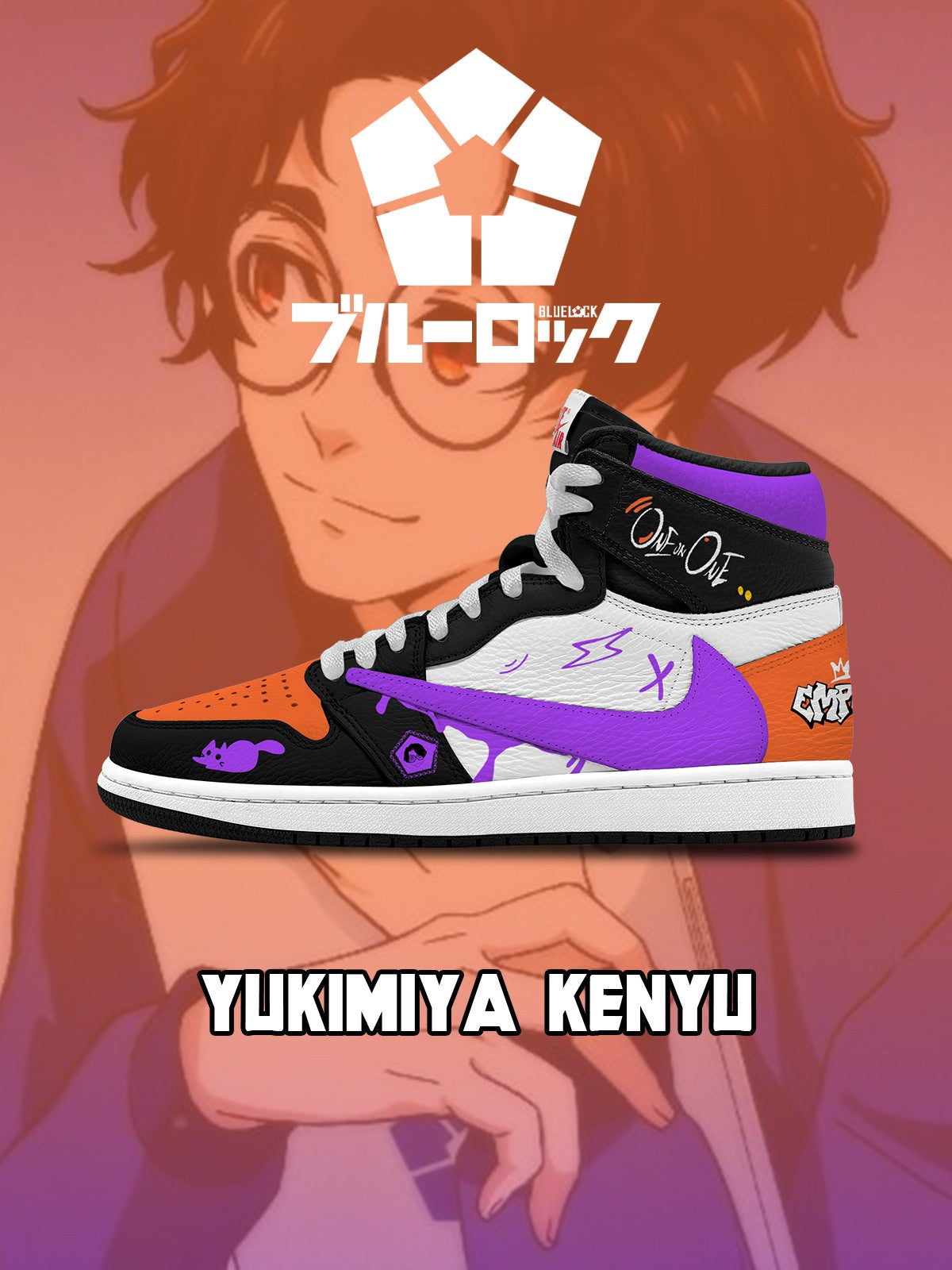 Yukimiya Kenyu V.1 Custom TS High Sneakers - 13custom