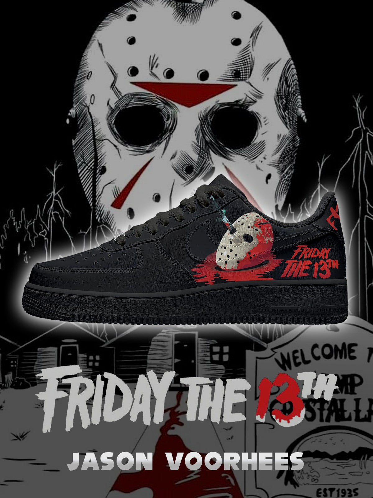 Jason Voorhees V.4 Custom Sneakers - 13custom