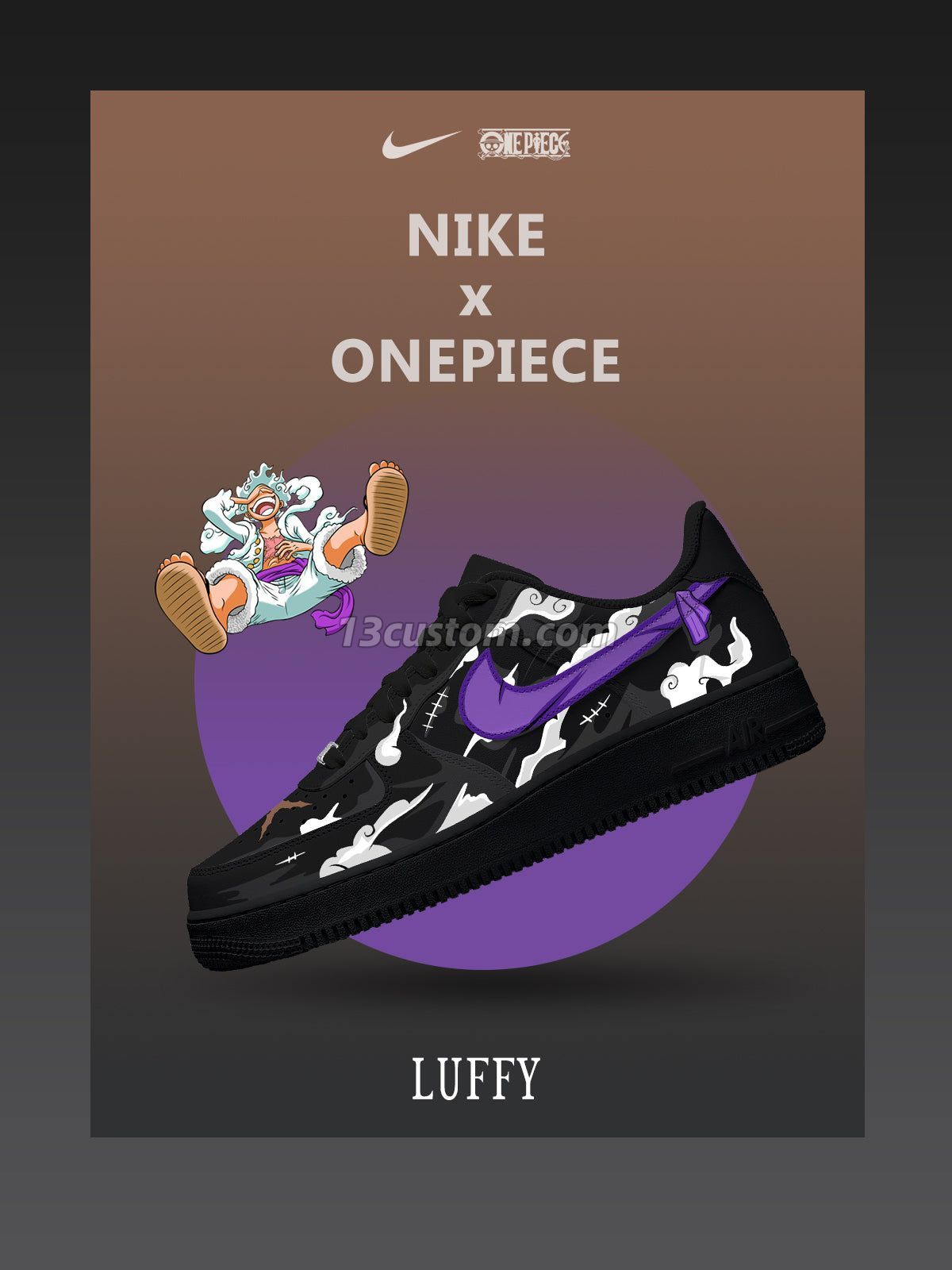 AF1 One Piece-Monkey D. Luffy V8 zapatillas deportivas personalizadas Imagen principal del producto