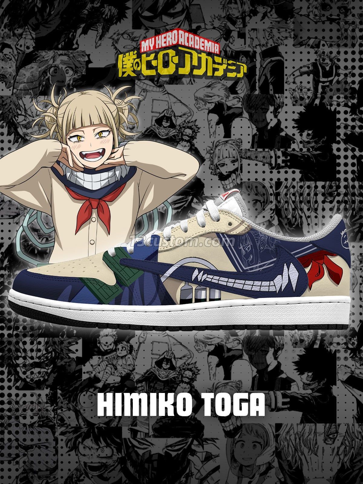 倒鉤TS Himiko Toga客製化 倒鉤低幫 運動鞋-V1款 主圖