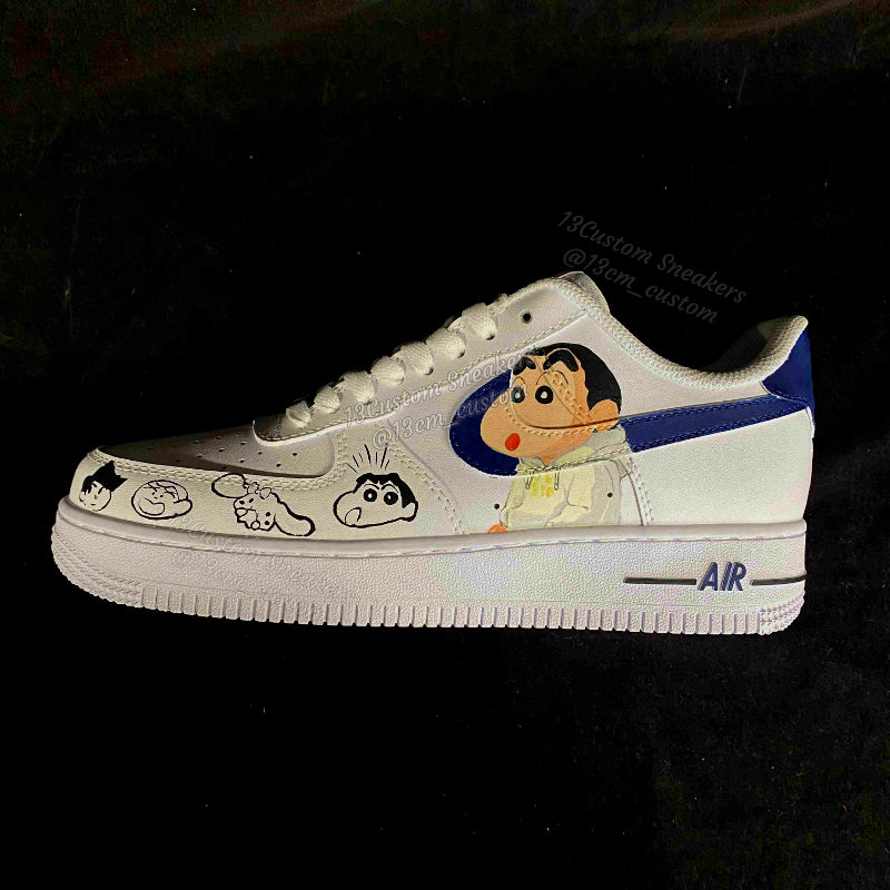 0517- Sudadera de moda Crayon Shin-chan azul