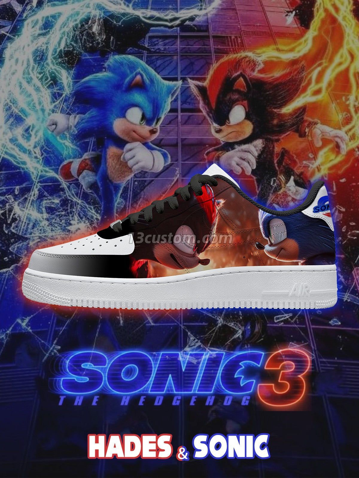 AF1 音速小子-黑帝斯 V1 客製化運動鞋