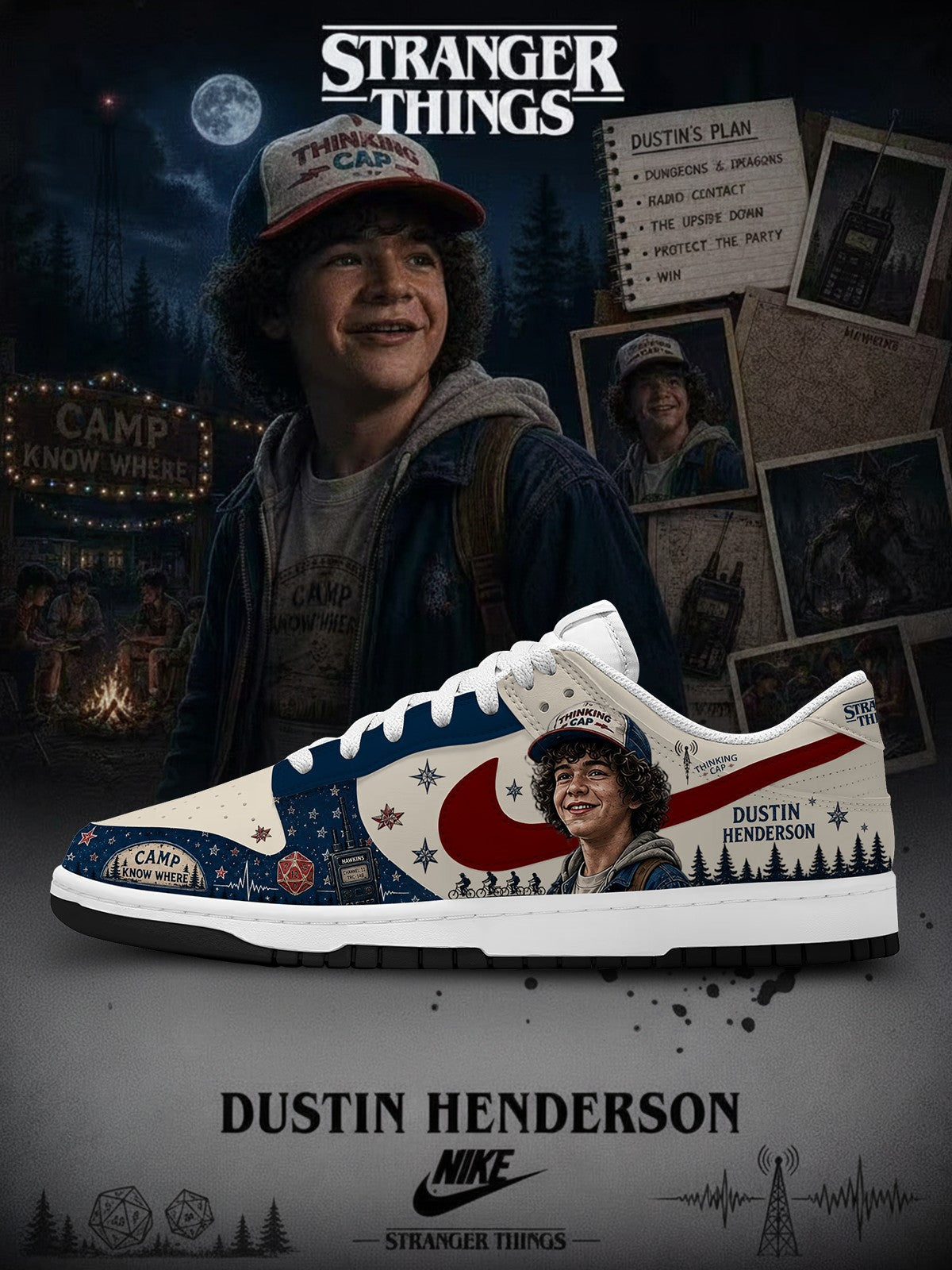 Dustin Henderson V.1 Custom SB-Style Sneakers