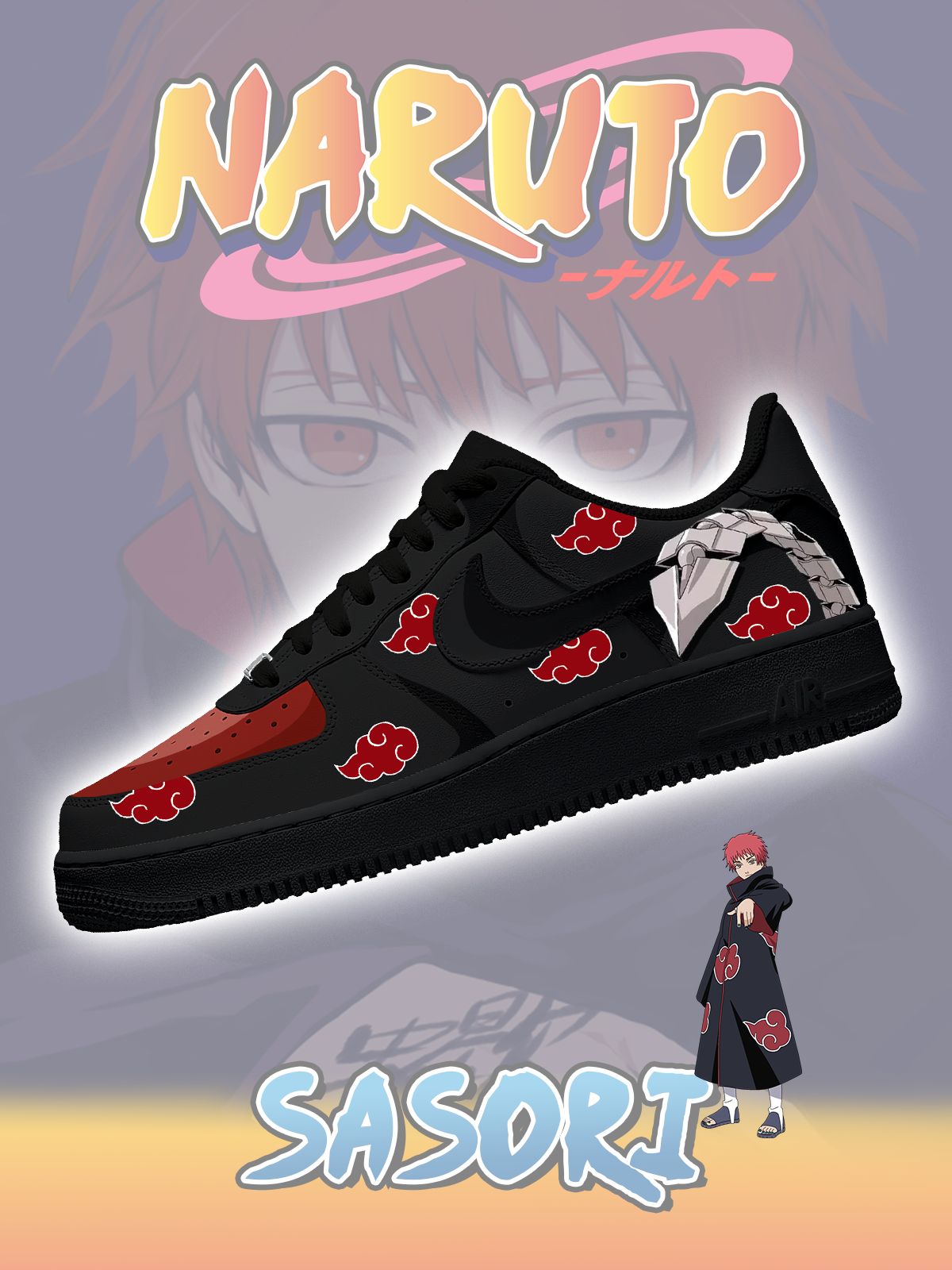 Akatsuki Sasori No.1 Custom Sneakers